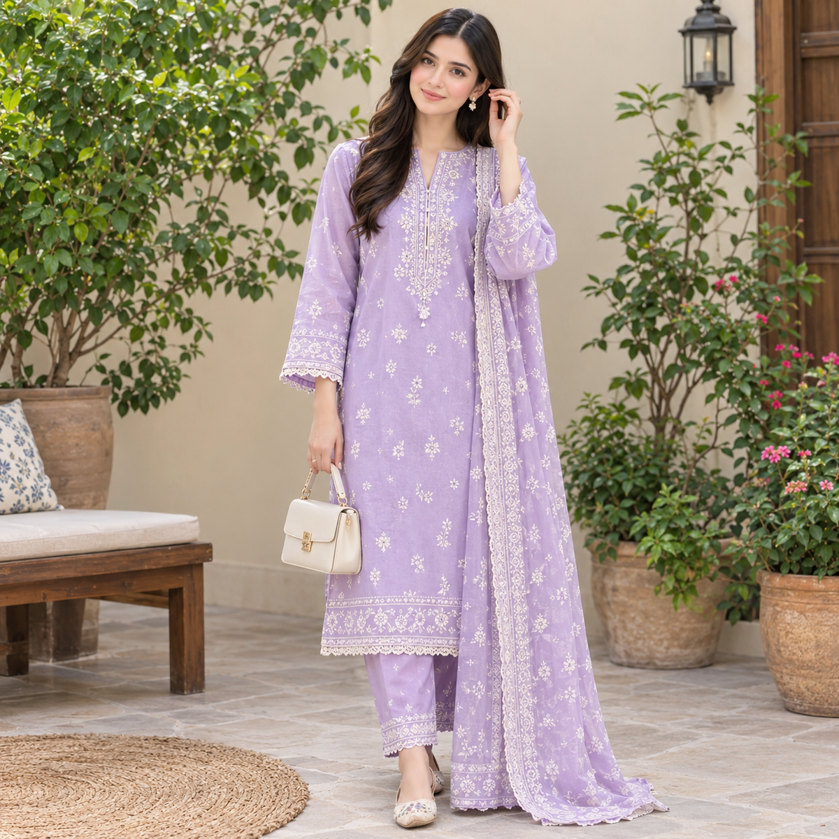 Lown stuff with beautiful Embroidery