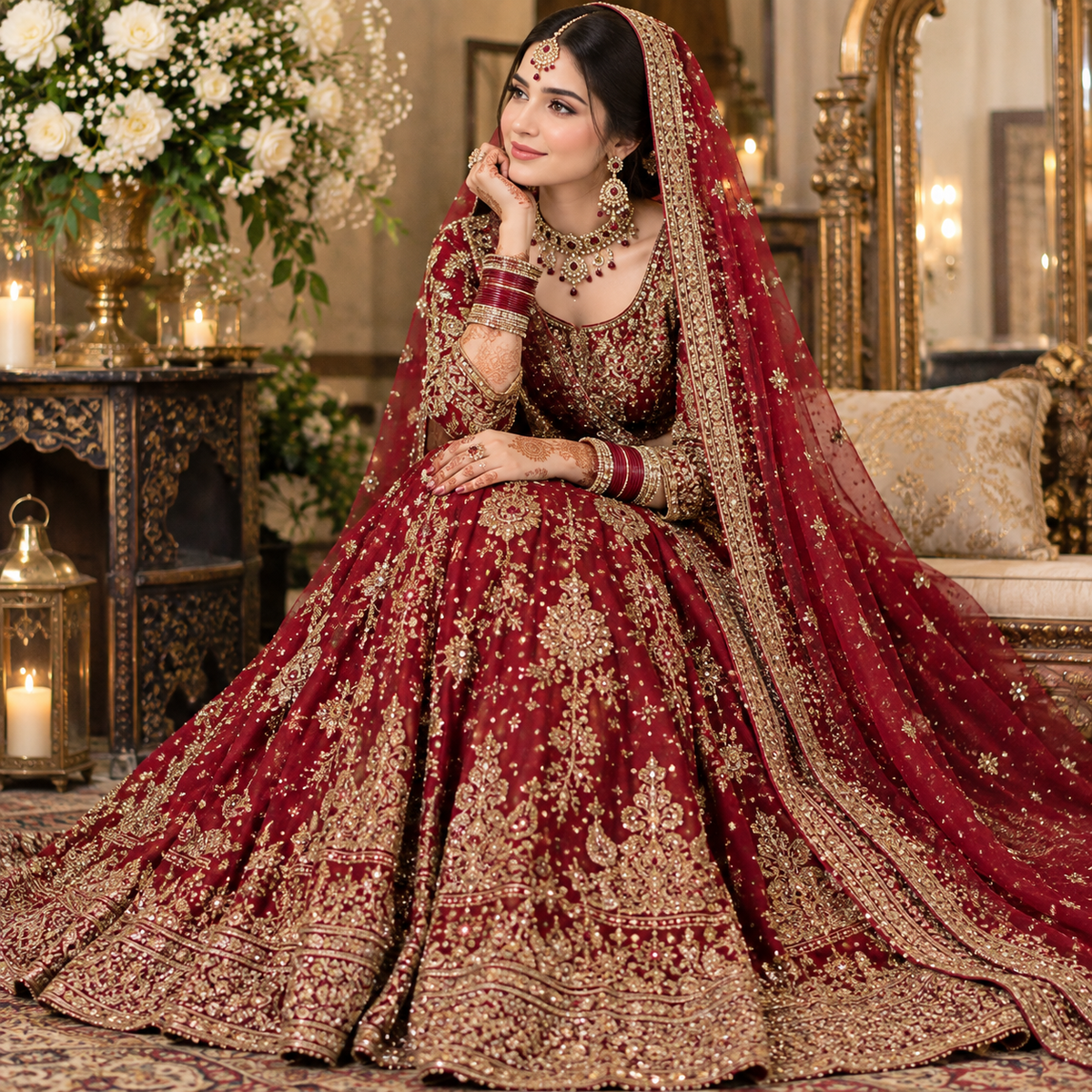 Bridal Dress with gorgeous colour